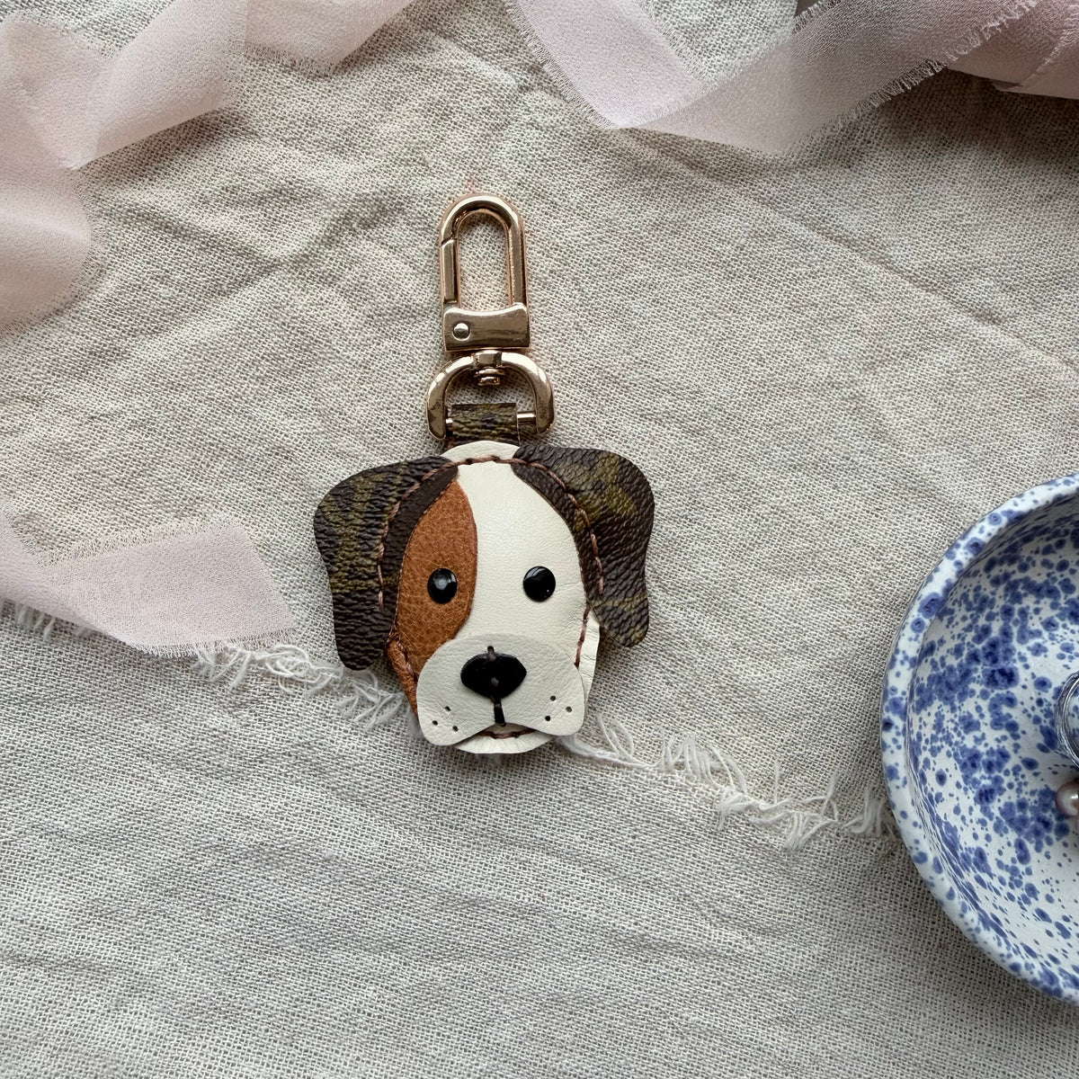 PETUNIA || Upcycled Luxury Pitty Dog Charm