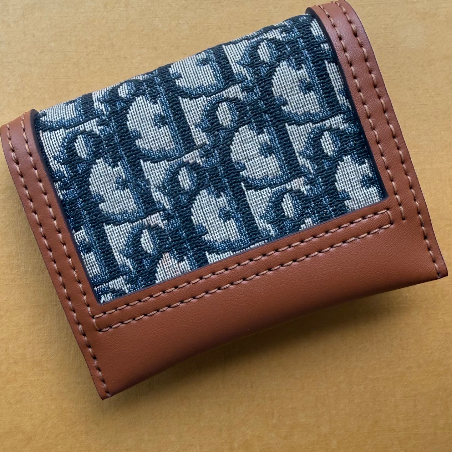 { MARCUS } Handmade Tan Leather + Di or Tapestry Mini Wallet