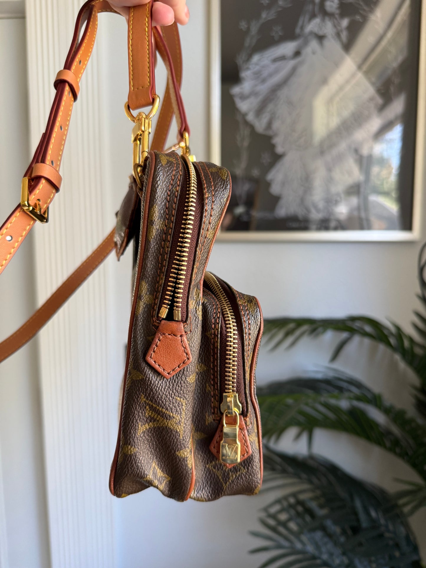 Authentic Preloved Vintage LV Mini Amazone Crossbody with Charm