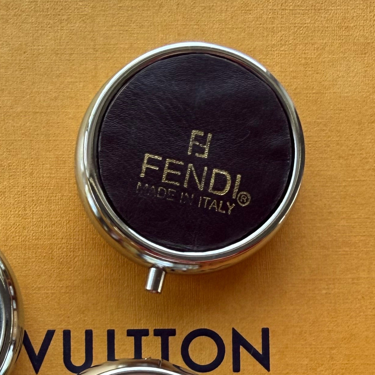 { FORTNITE } Handmade Upcycled Fendi Logo Pill Case