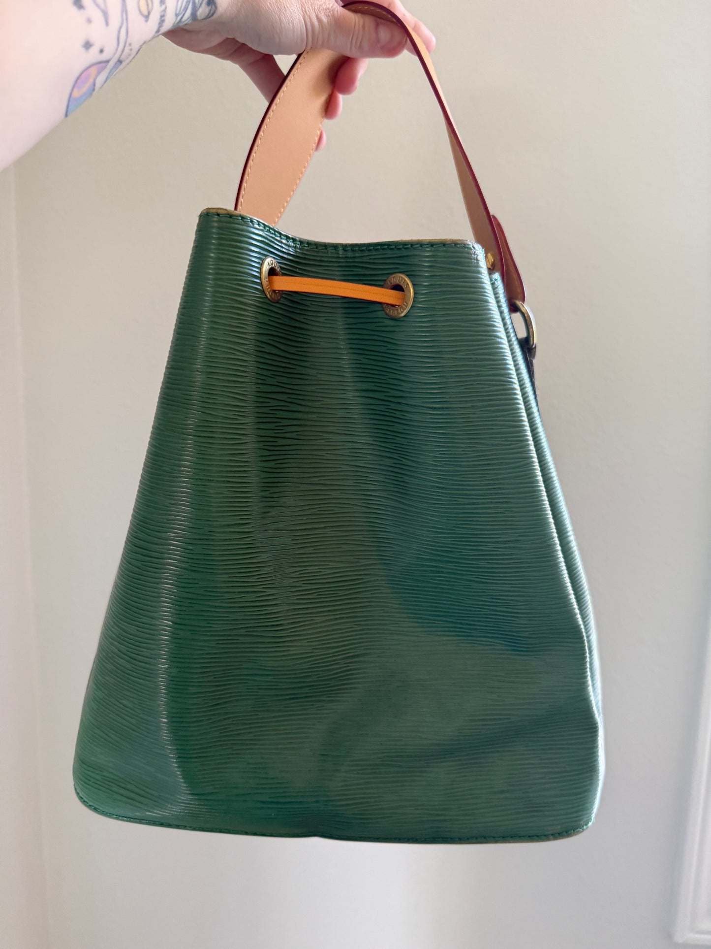 Authentic Preloved Vintage LV Petit Noe in Green Epi Leather