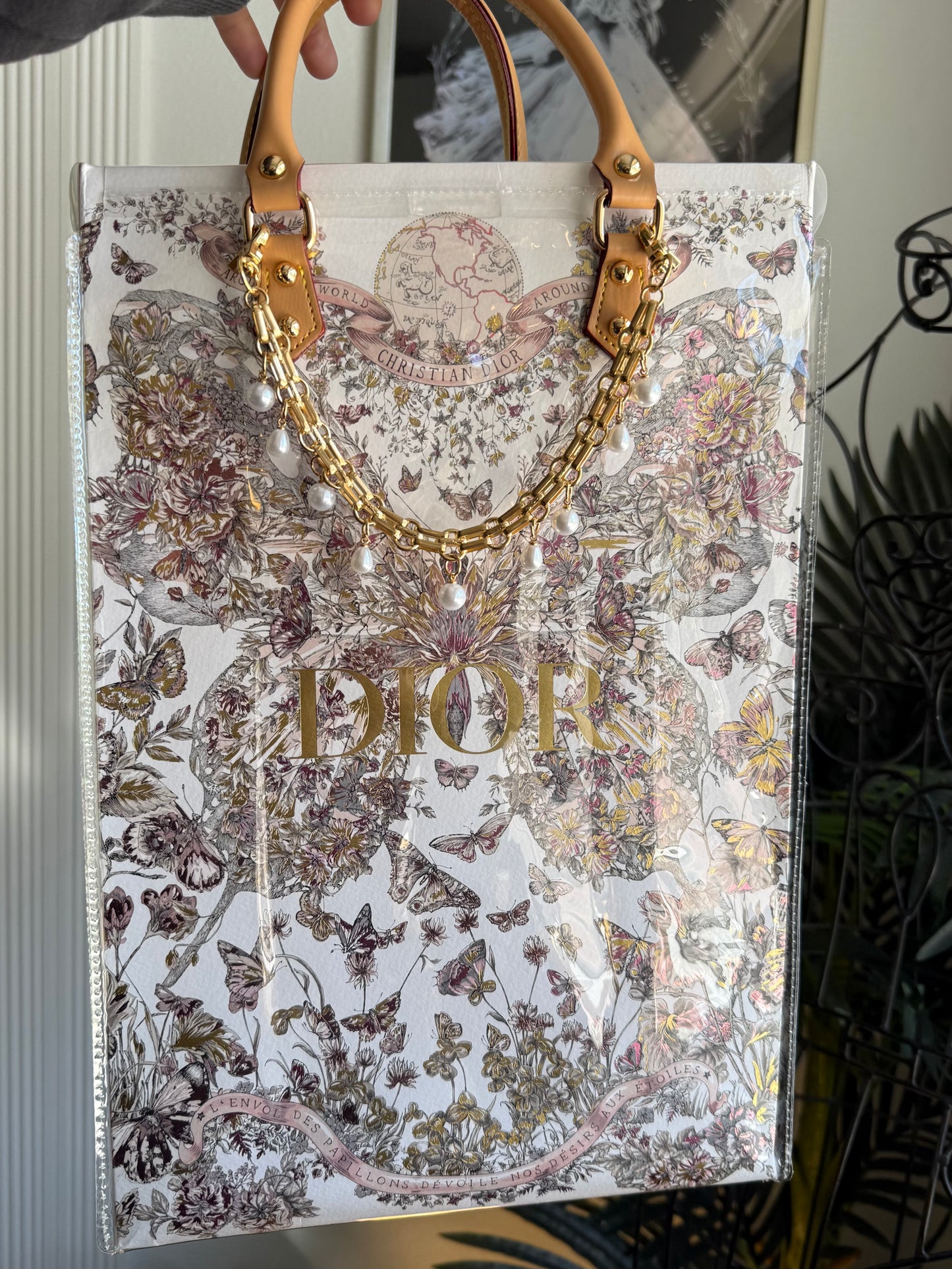 { ABIGAIL } Handmade Upcycled Di OR Butterfly Gift Tote Bag - Medium Oblong