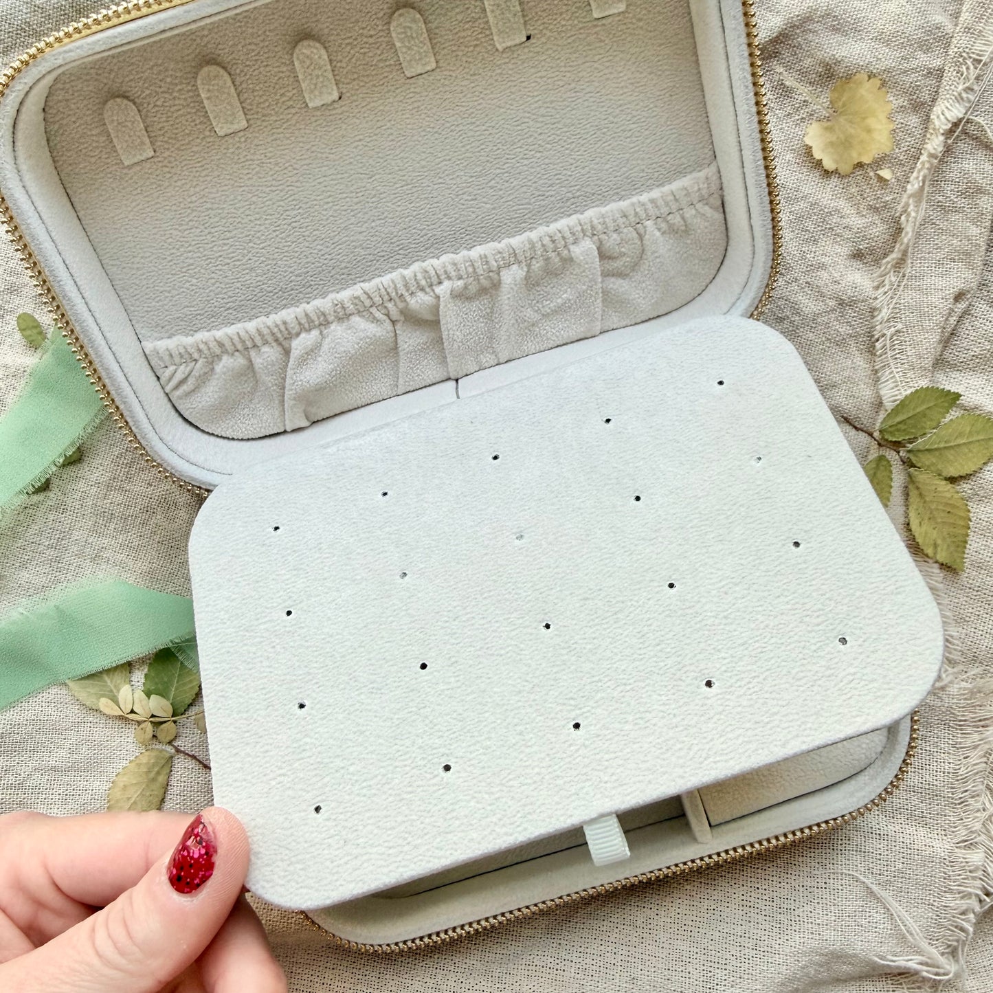 SWEETHEART || Handmade Upcycled Authentic Luxury Canvas and Leather Jewelry Box