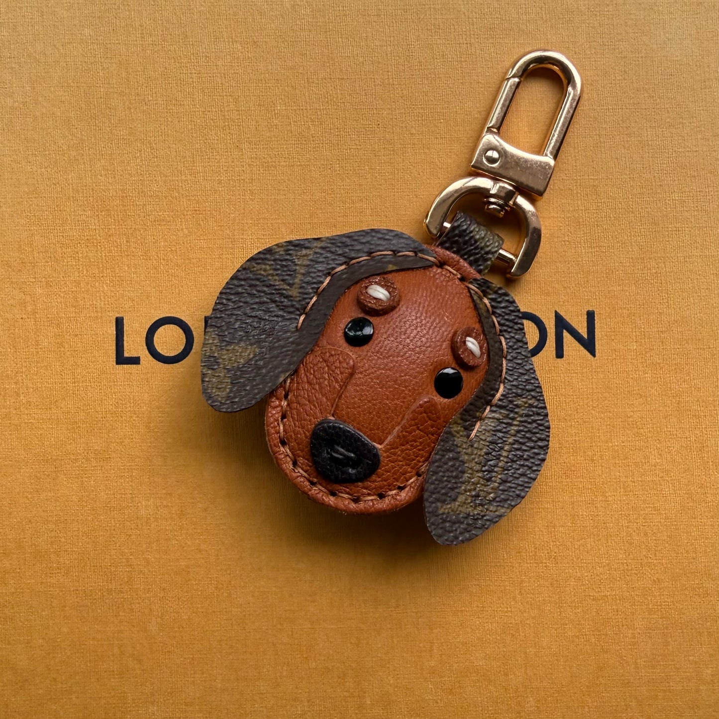 VINYL the Vizsla || Handmade Upcycled Luxury Artisan Dog Pet Lover Bag Charm