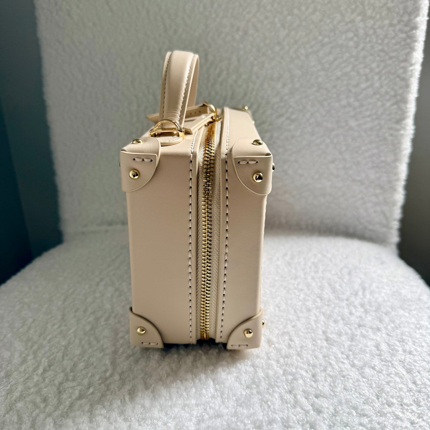 The T&T Trunk Bag || Handmade Upcycled Artisan Luxury Handbag White Cherry Edition
