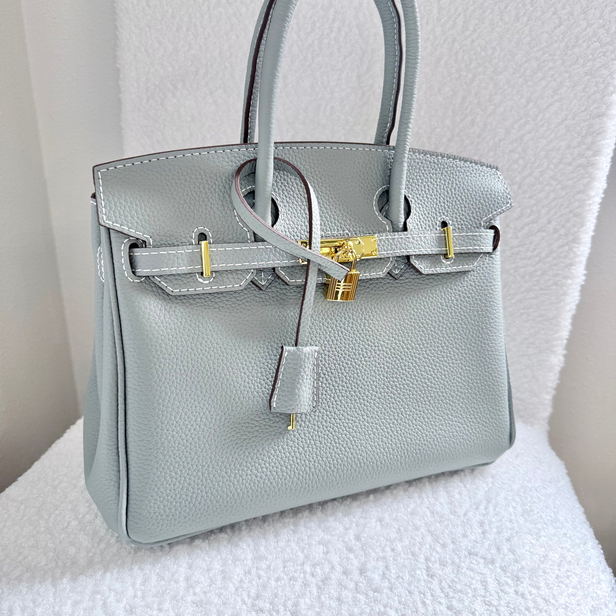 The SWIRKIN 30 || Handmade Upcycled Luxury Handbag Seattle Rain Blue