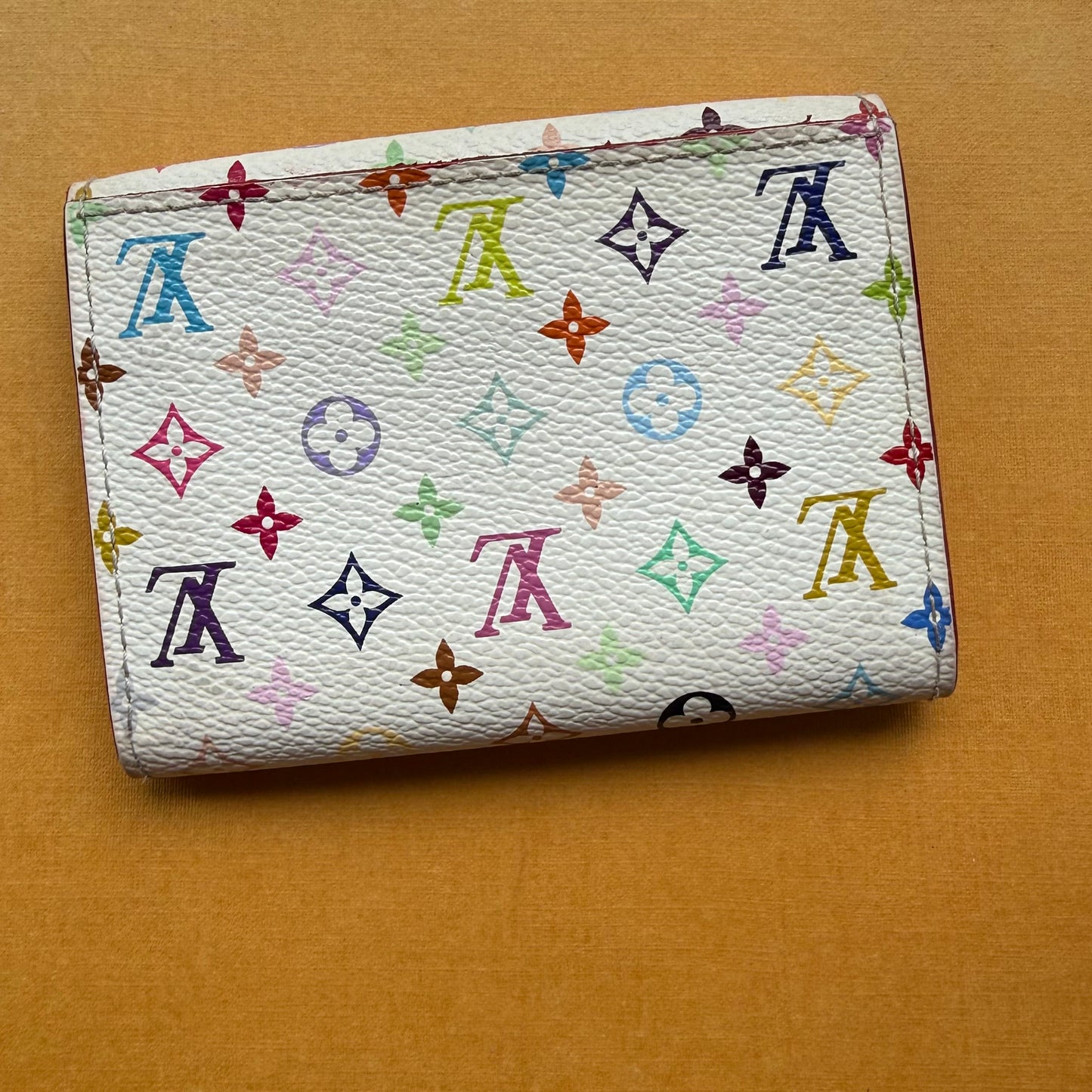 Authentic Preloved Vintage LV x Murakami White Multicolore Rosalie Wallet
