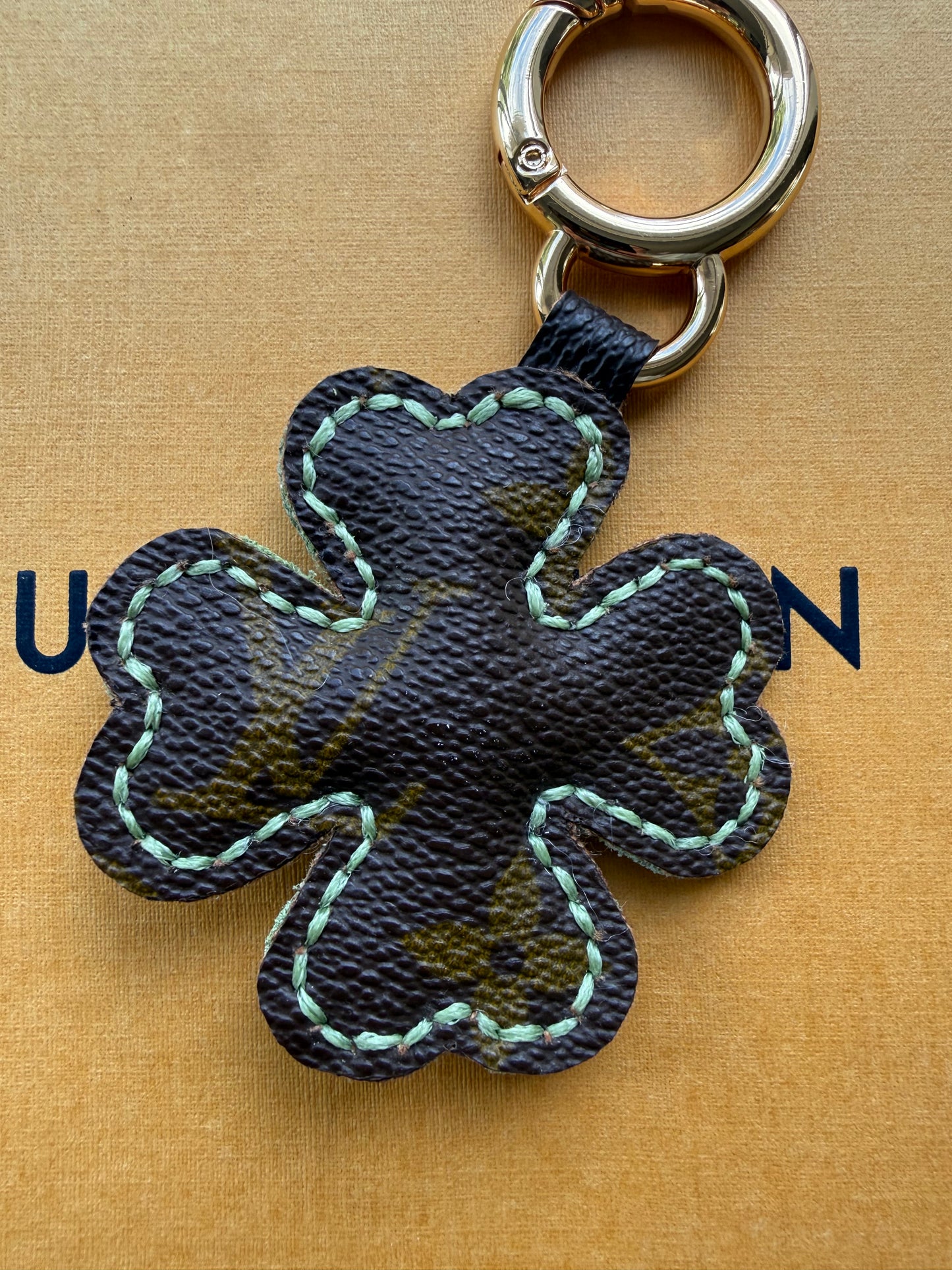 {LUCKY ONE} Handmade LV Mono Clover Bag Charm