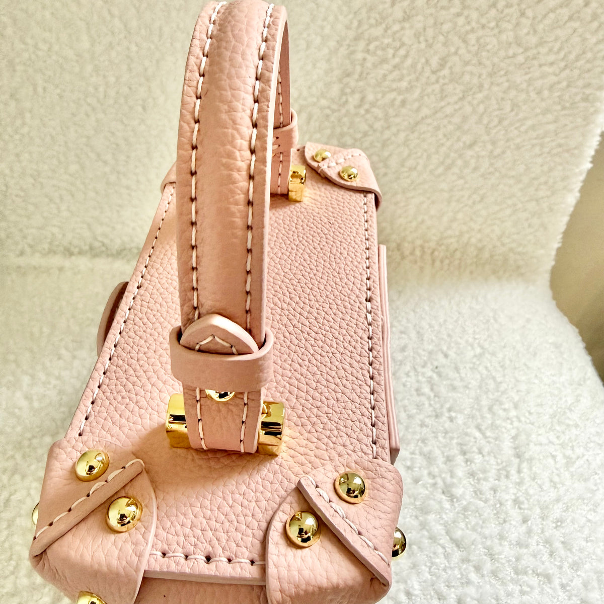 The IVY Lock Bag || Handmade Upcycled Pink Soft Trunk Luxury Handbag *Preorder