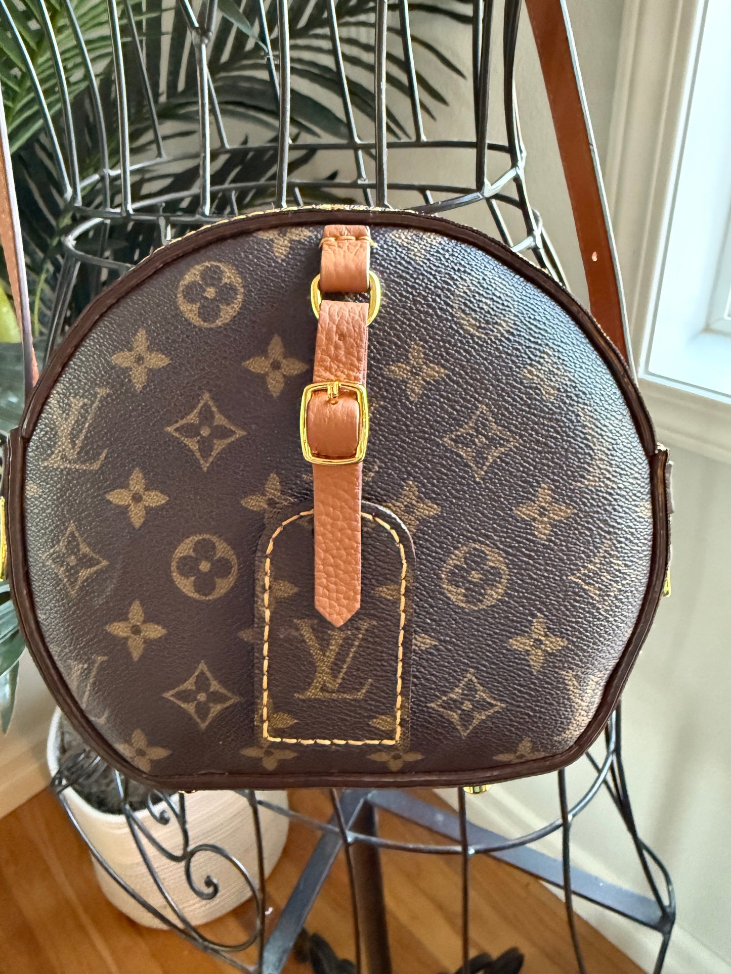 The STYLE Bag || Handmade Luxury Leather and Mono Hatbox Statement Unique Circle Bag
