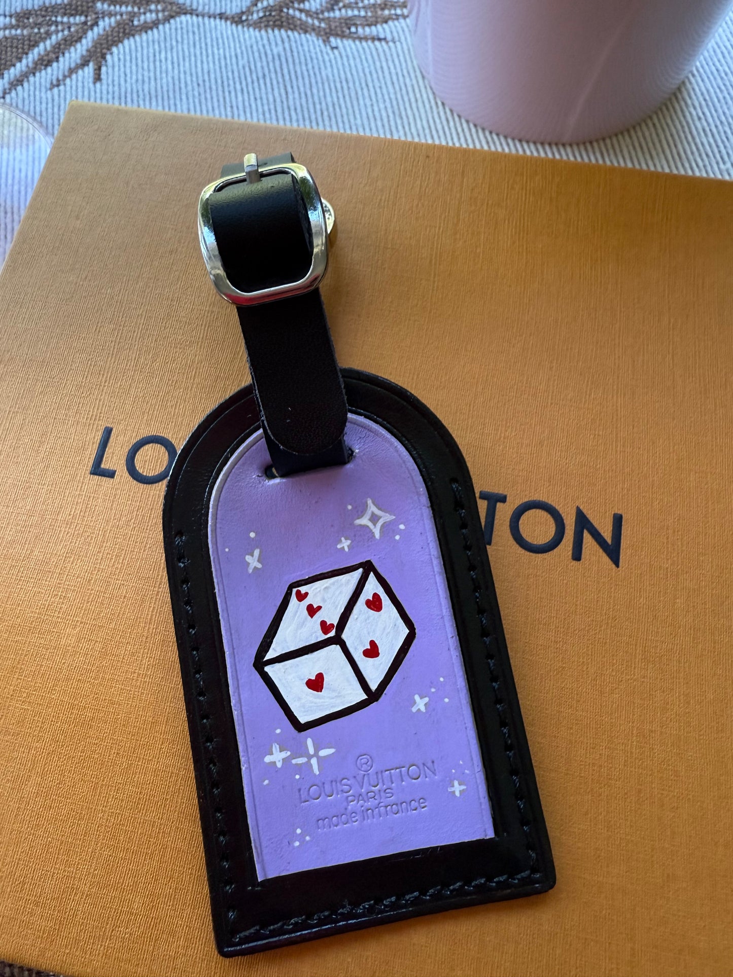 ROLL THE DICE Authentic Preloved Luggage Tag Bag Charm