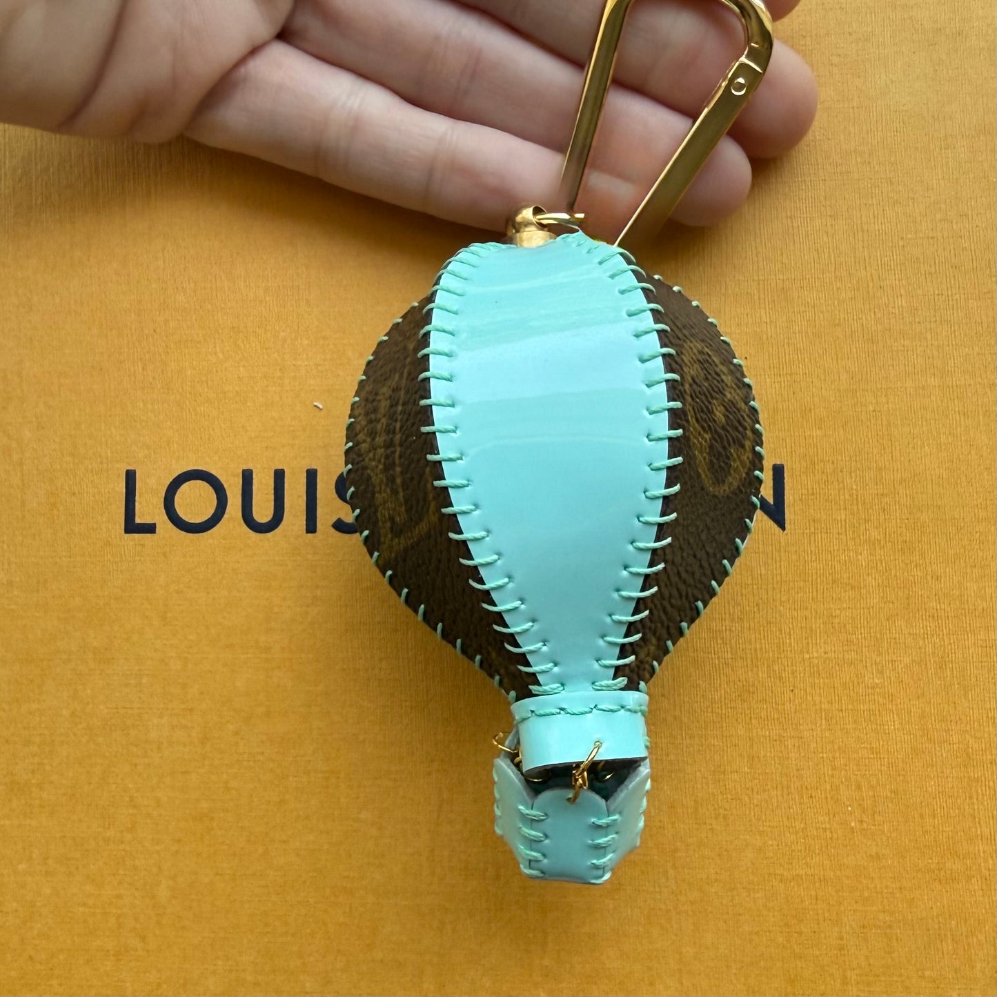 { CRUEL SUMMER } Handmade Patent Leather + Mono Bag Charm SET - Light Blue