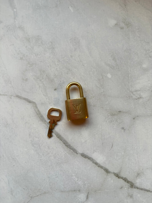 Authentic Vintage LV Lock & Key Set