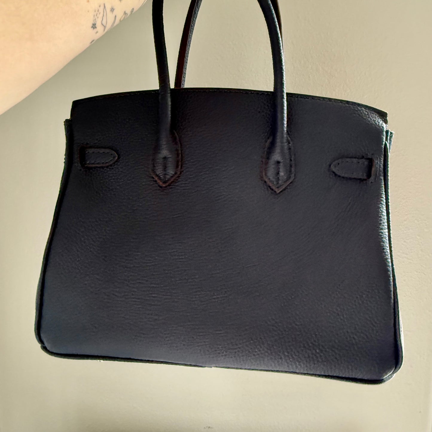 The SWIRKIN 30 || Handmade Upcycled Luxury Handbag Navy Blue
