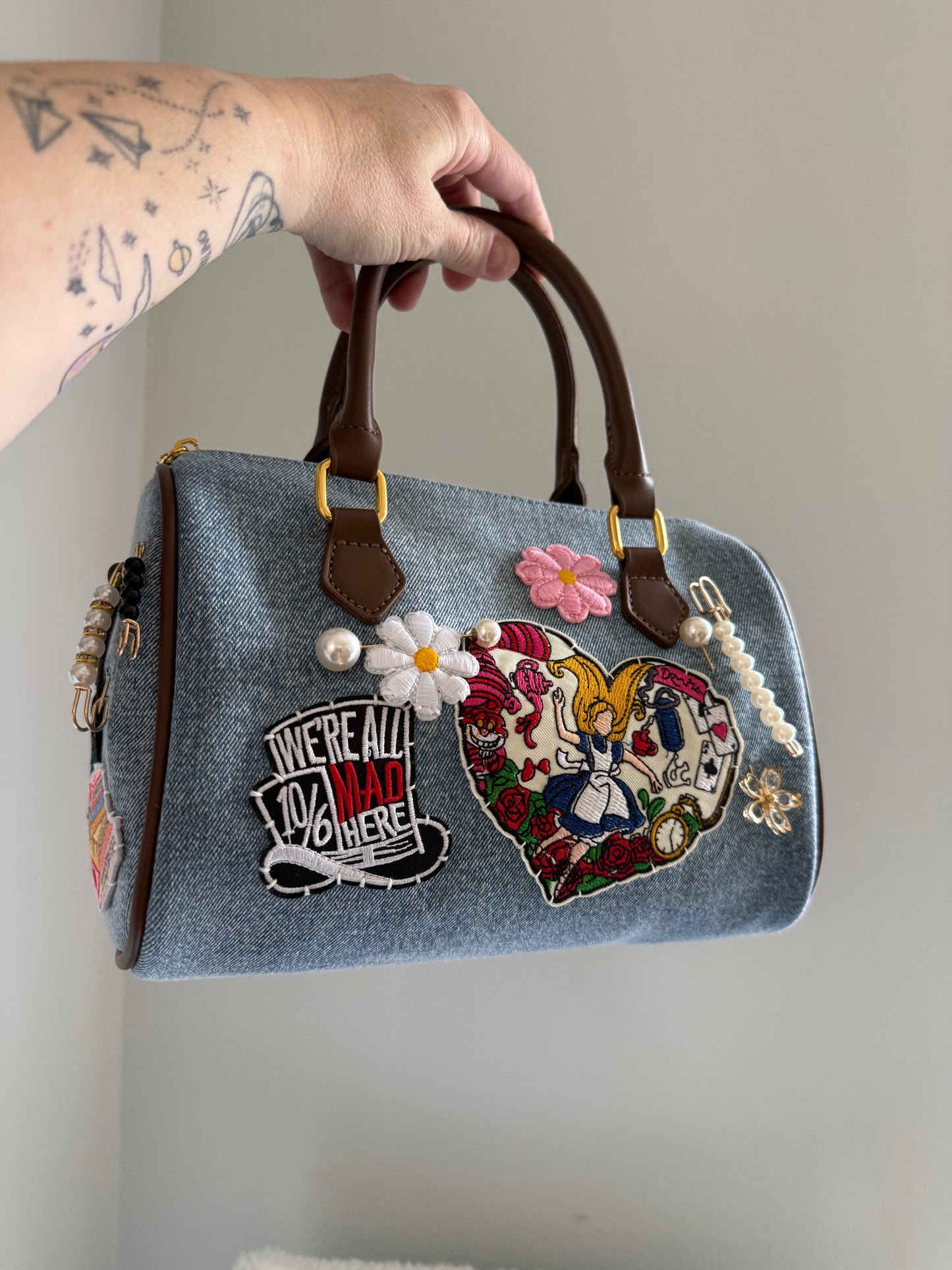 BLUE Boston 25 || Up-Cycled Artisan Denim Handbag No. 1