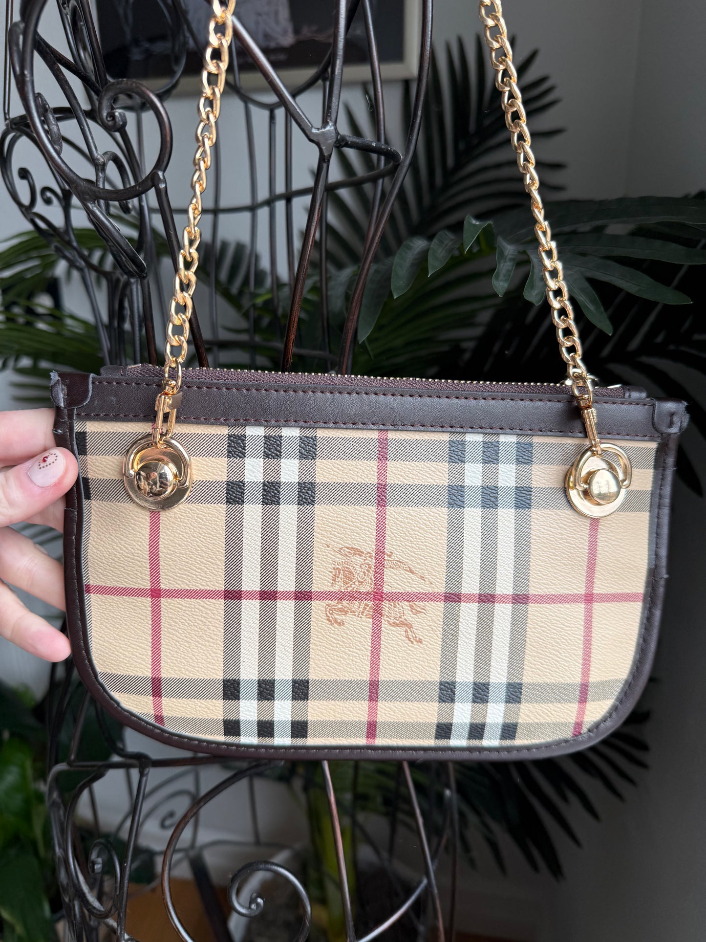 Authentic Preloved Burberry Novacheck Blue Label Pink Nylon Tote with Classic Pouch