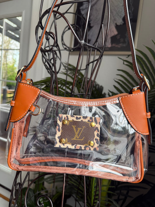 Tan Stadium Bag - Upcycled Mono Tag