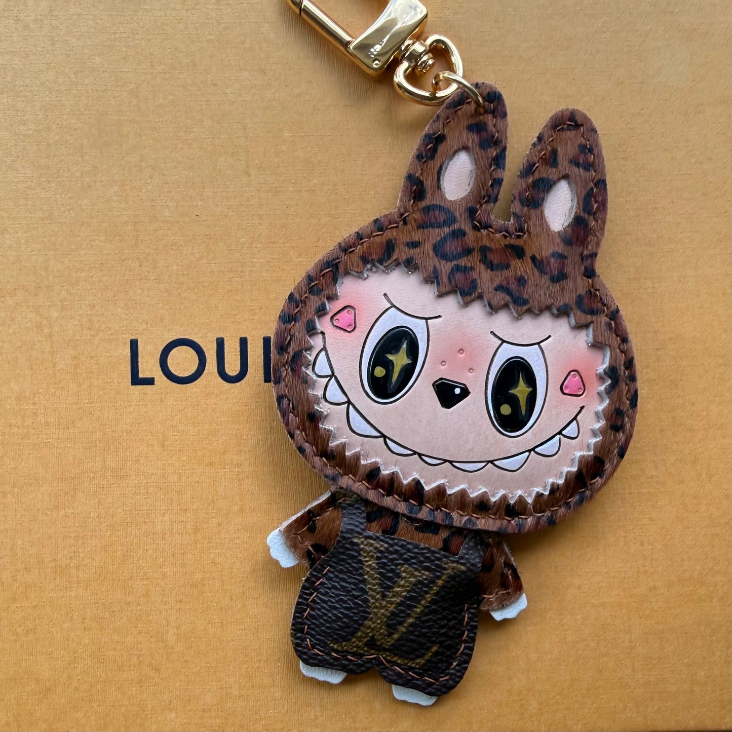 { LALULU } Handmade Animal Print Leather + Mono Bag Charm