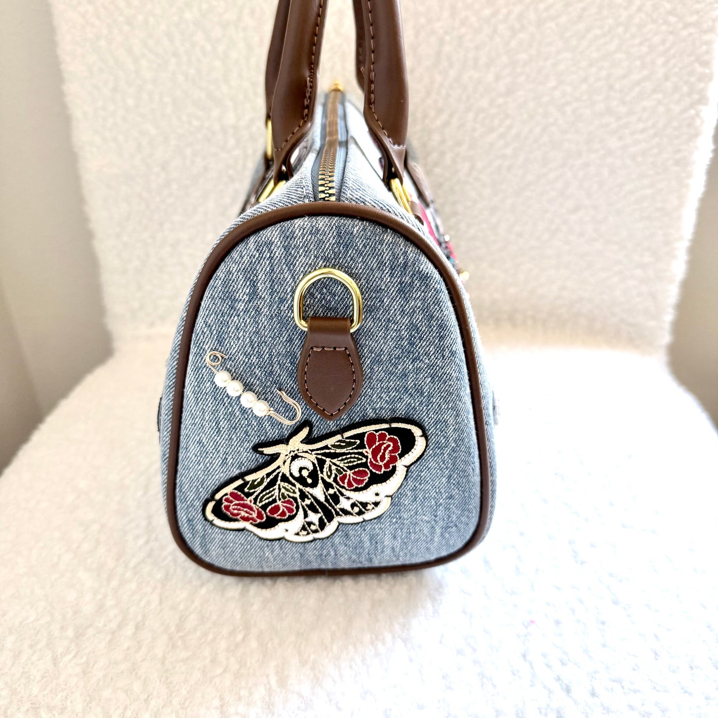 BLUE Boston 25 || Up-Cycled Artisan Denim Handbag No. 2
