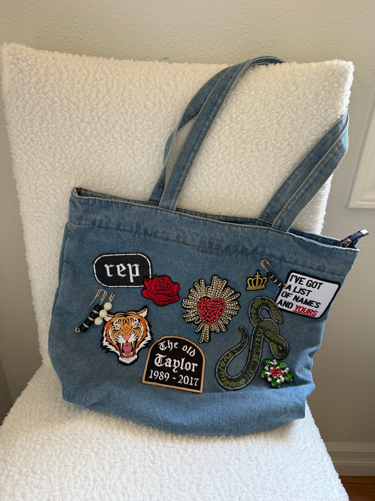 BLUE Tote 48 || Up-Cycled Artisan Patched Denim Tote Bag No. 5