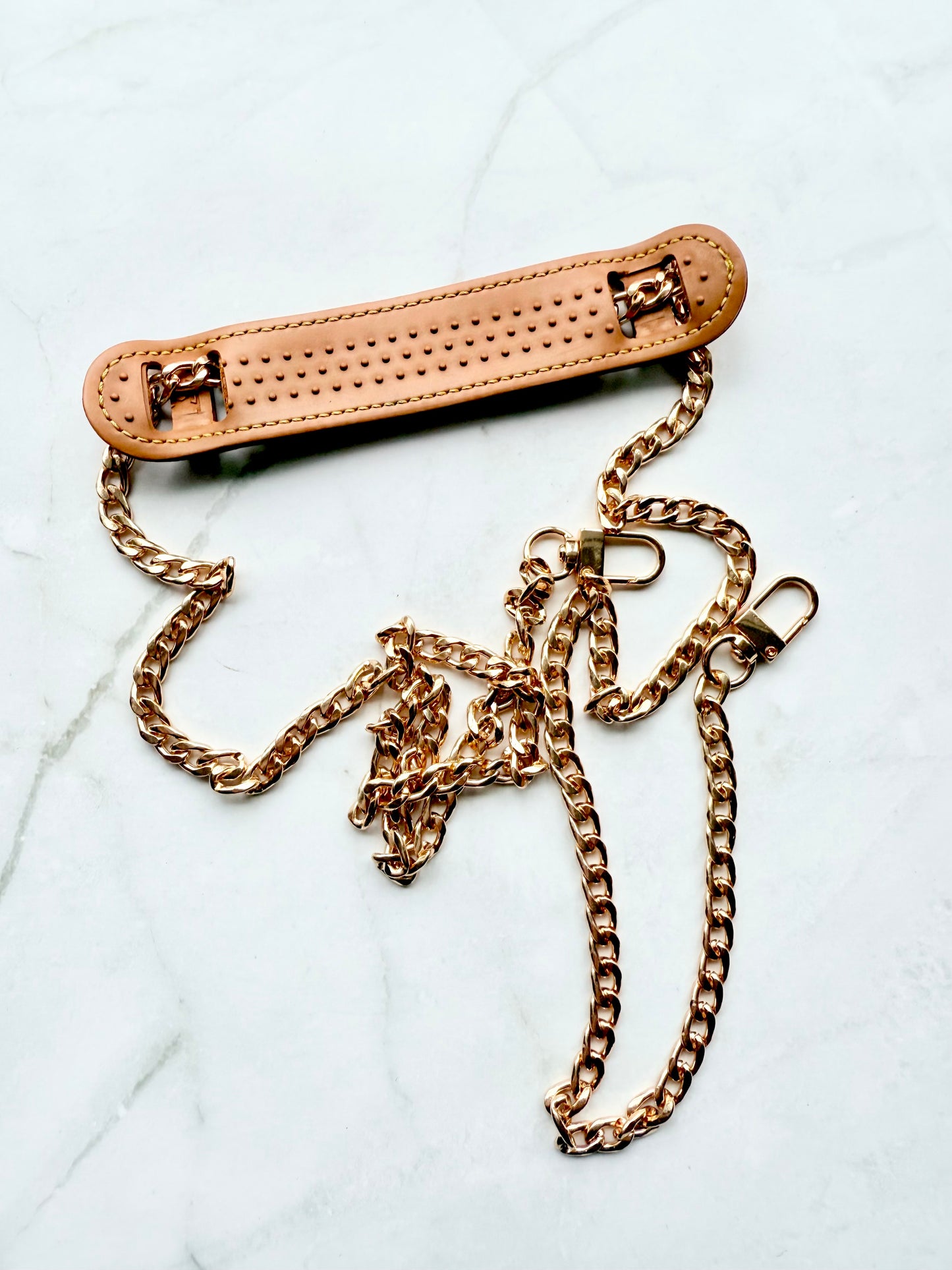 Classic Chain & Leather Crossbody Strap