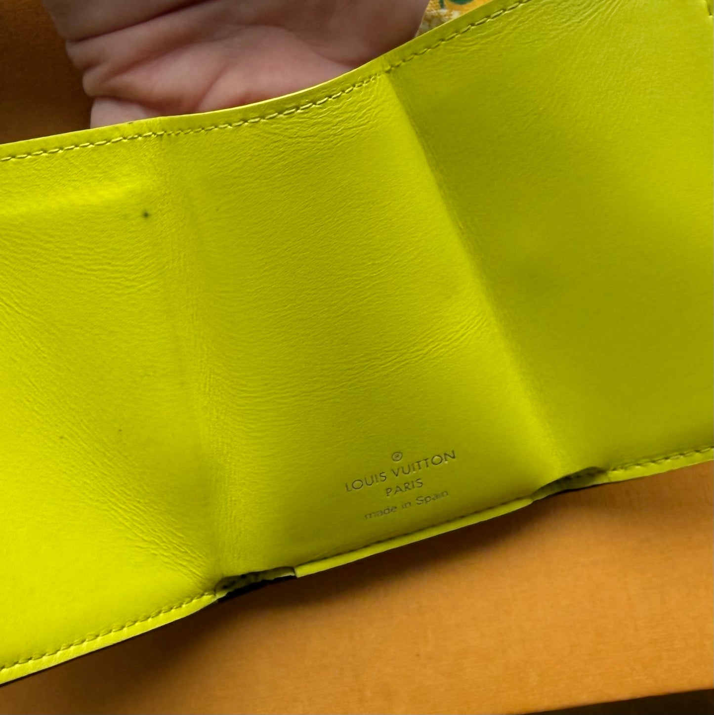 Authentic Preloved LV Discovery Compact Wallet in Monogram Bahia Taiga Yellow