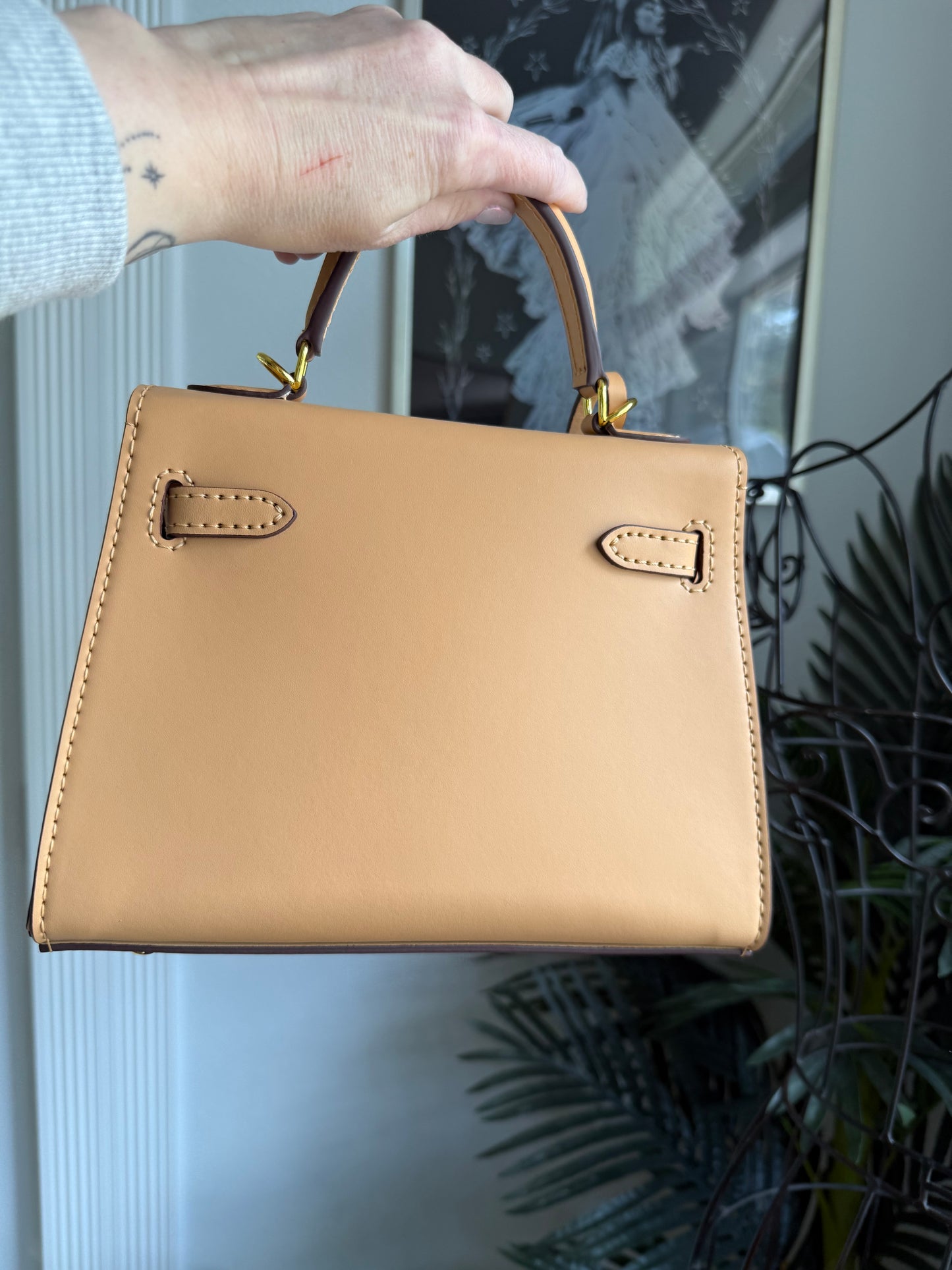 {SWELLY} Handmade Vachetta Leather + Mono Handbag *Preorder*