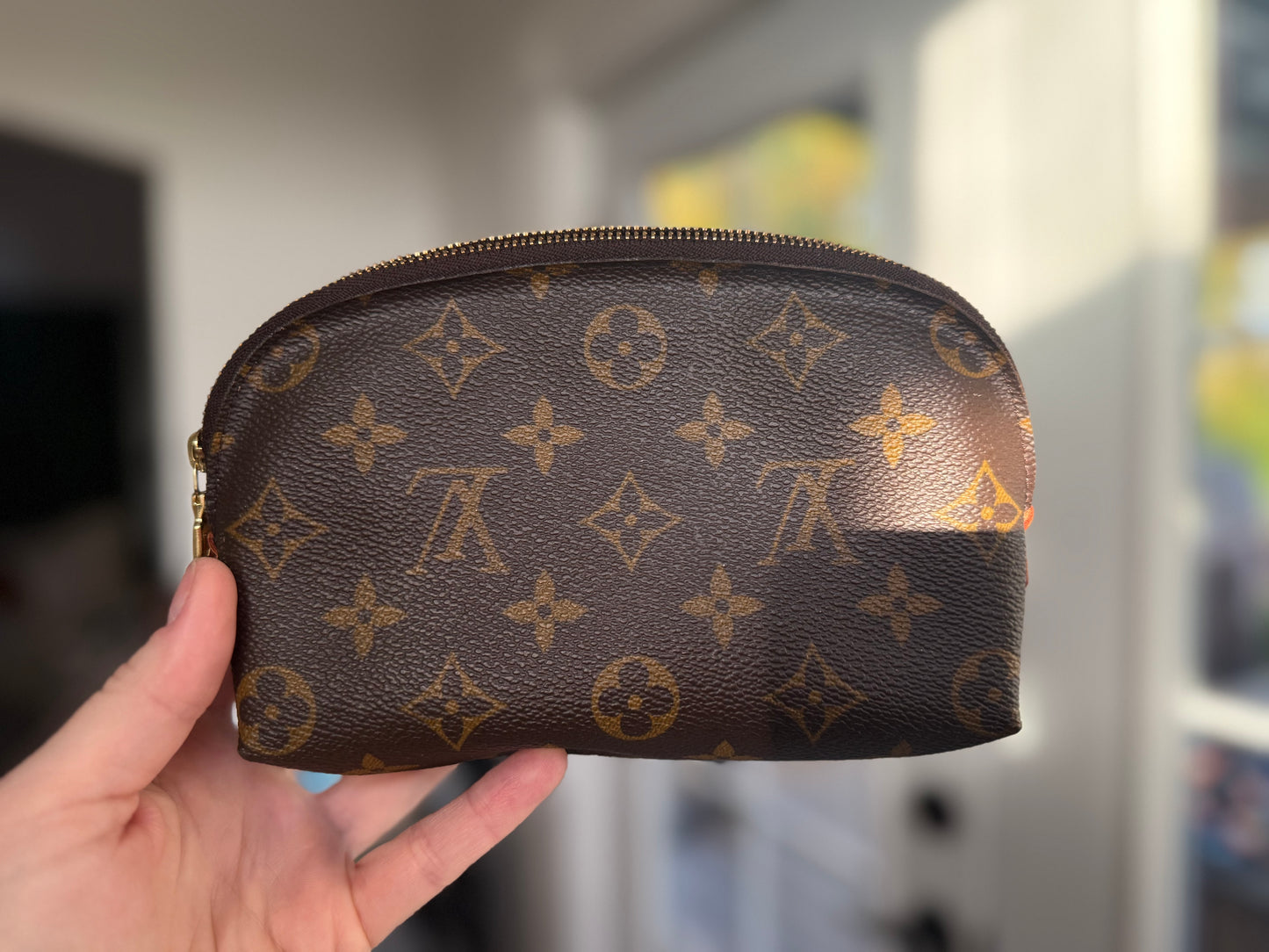 ELIZABETH TAYLOR Reimagined Authentic Preloved LV Crescent Cosmetic Bag