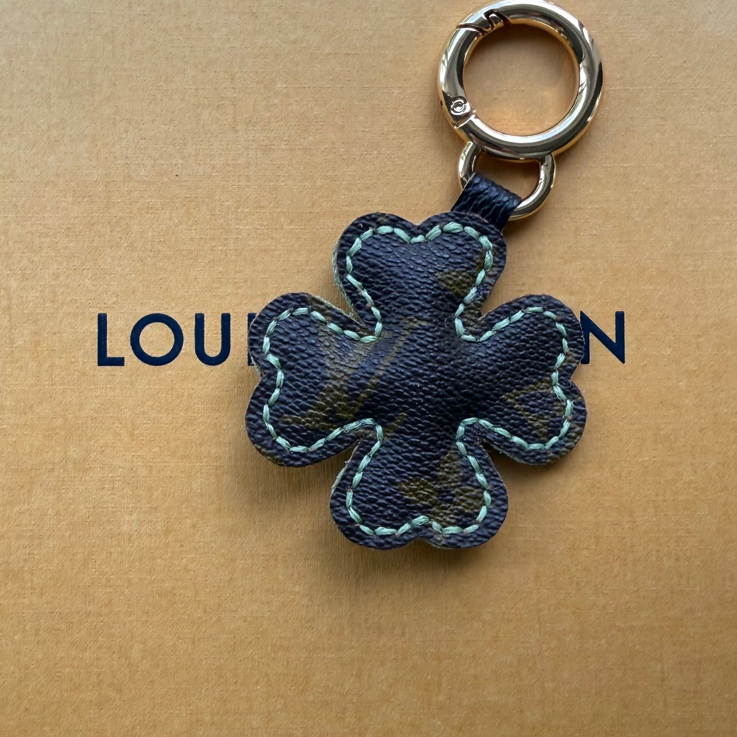 {LUCKY ONE} Handmade LV Mono Clover Bag Charm