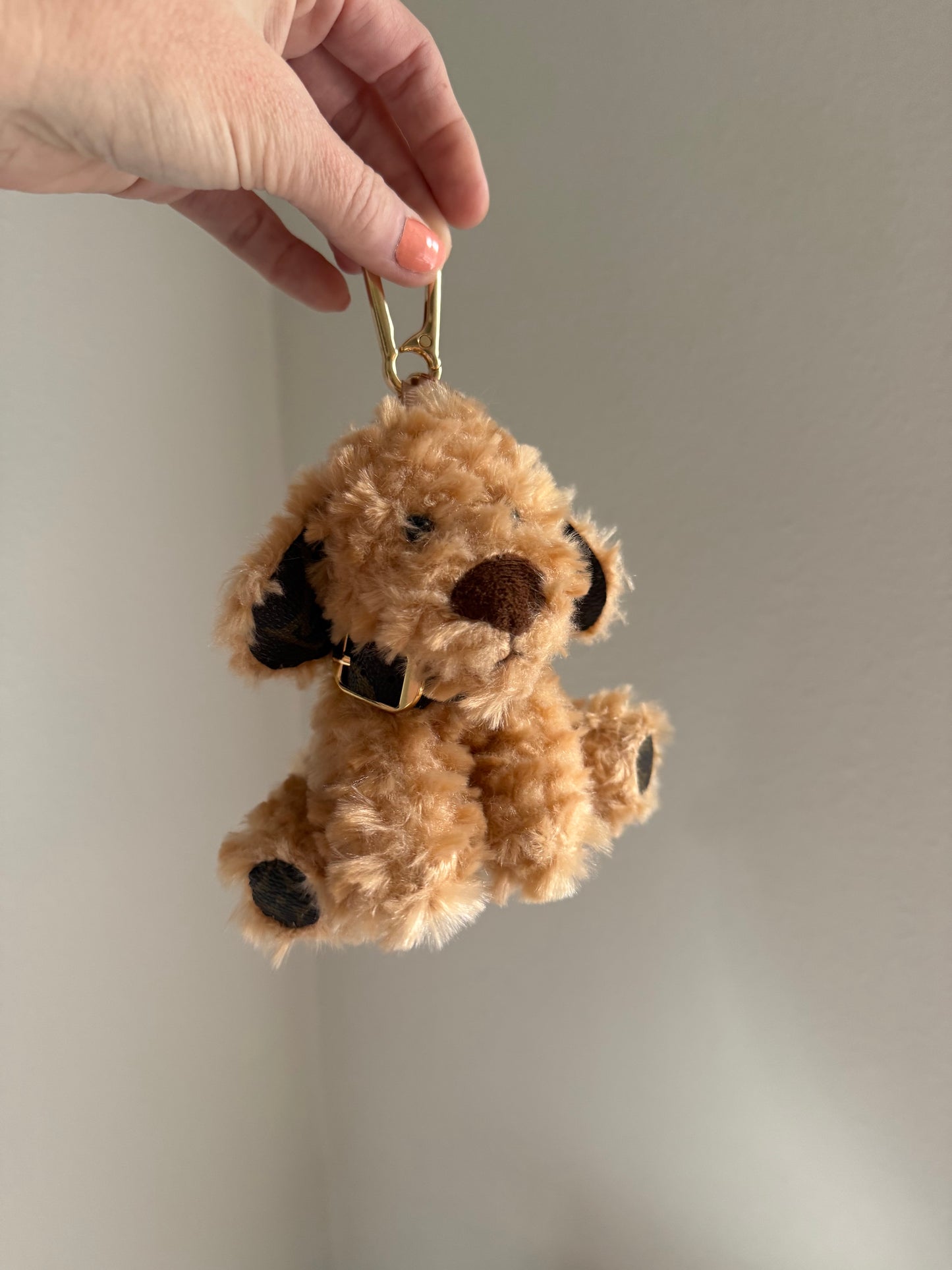 CURLY Handmade Upcycled LV Plush Dog Charm