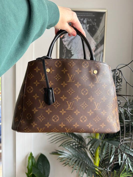 Preloved Restored Authentic LV Montaigne MM Two Way Bag