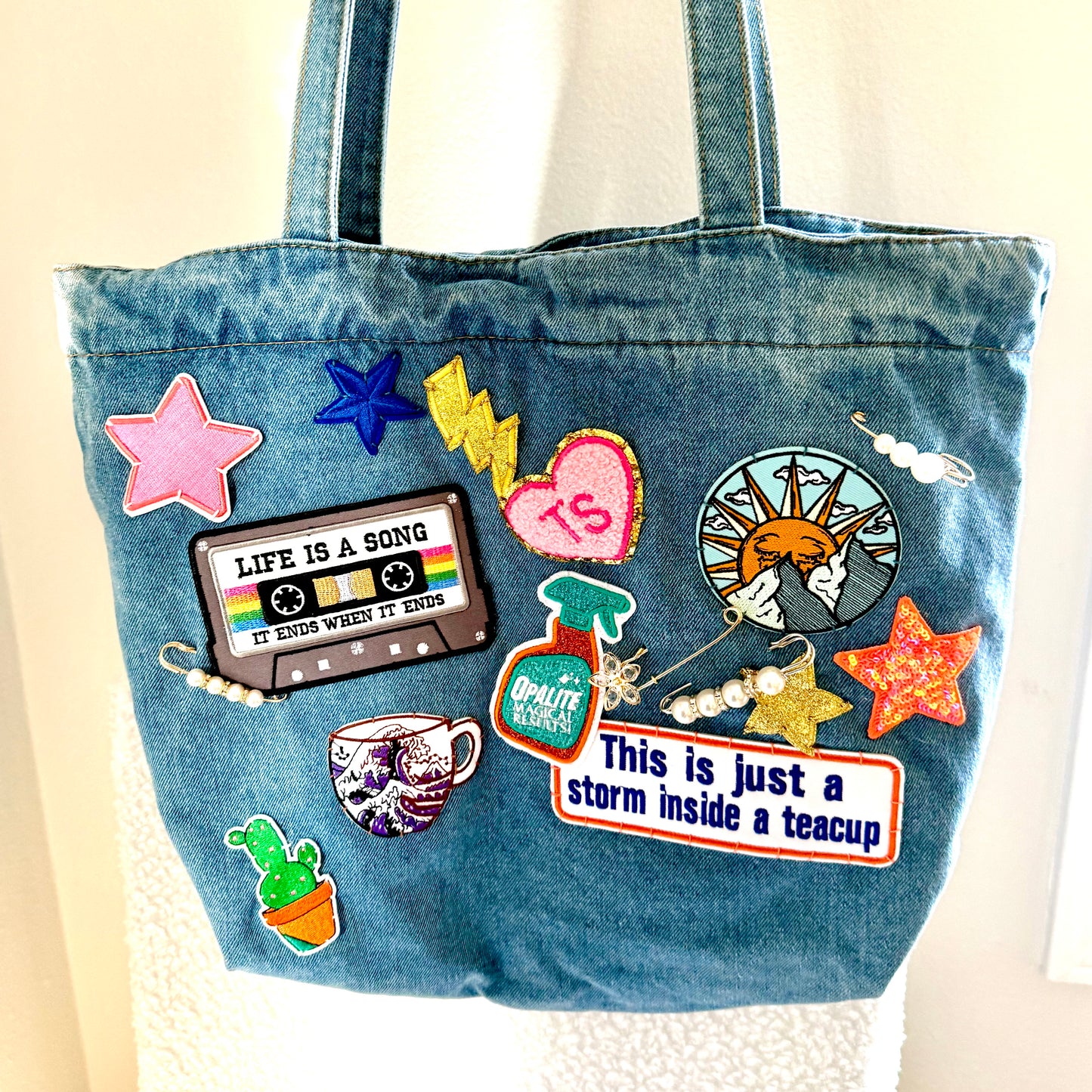 BLUE Tote 48 || Up-Cycled Artisan Patched Denim Tote Bag No. 1