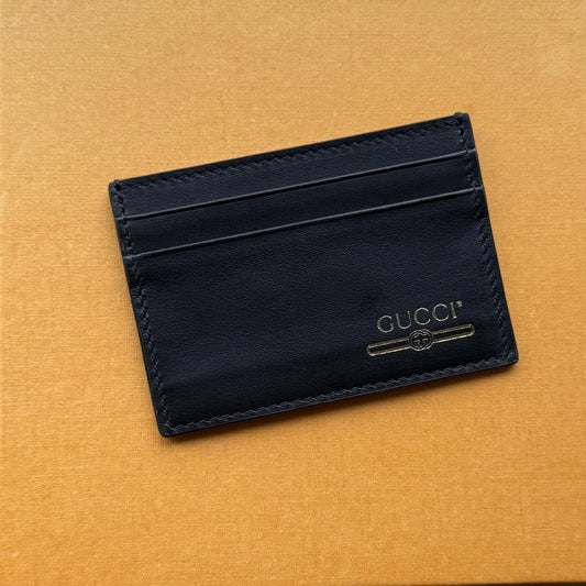 Authentic Preloved GG Card Wallet in Black