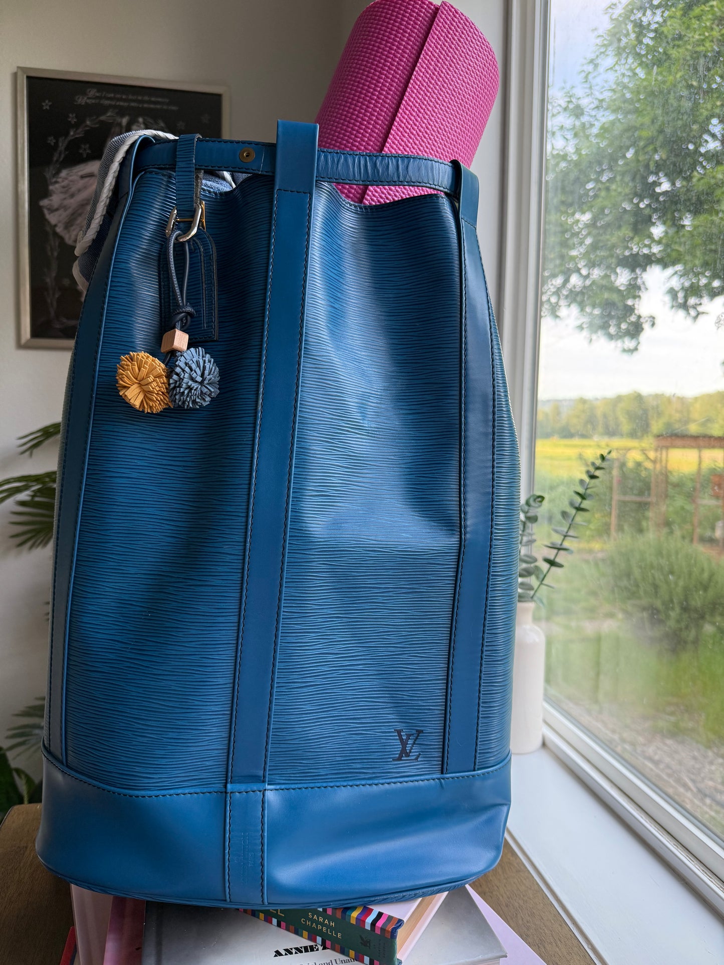 Authentic Preloved Randonnee Backpack in Blue Epi Leather *Sold