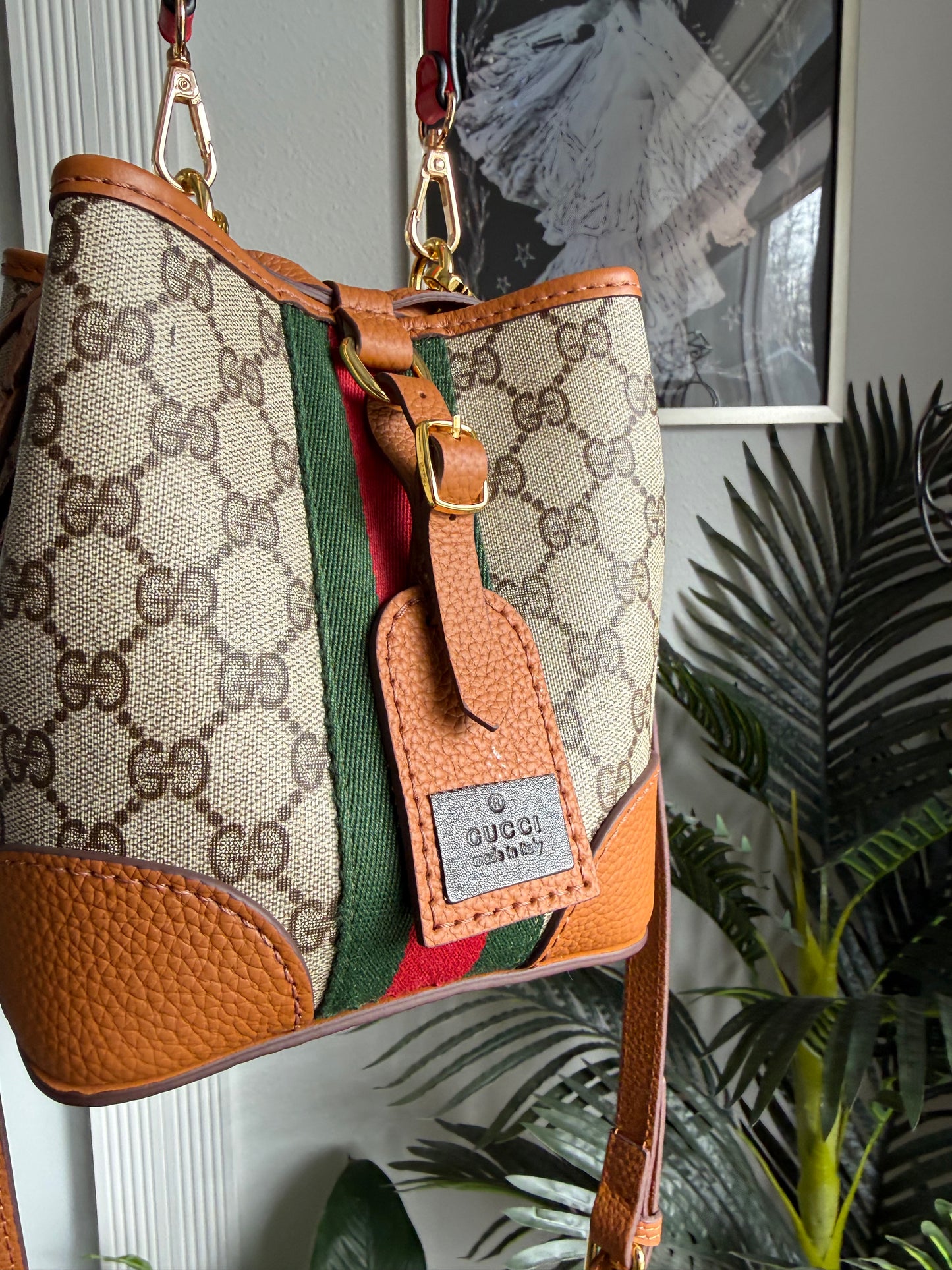 INEZ || Handmade Upcycled Luxury Leather Gucci Bucket Bag