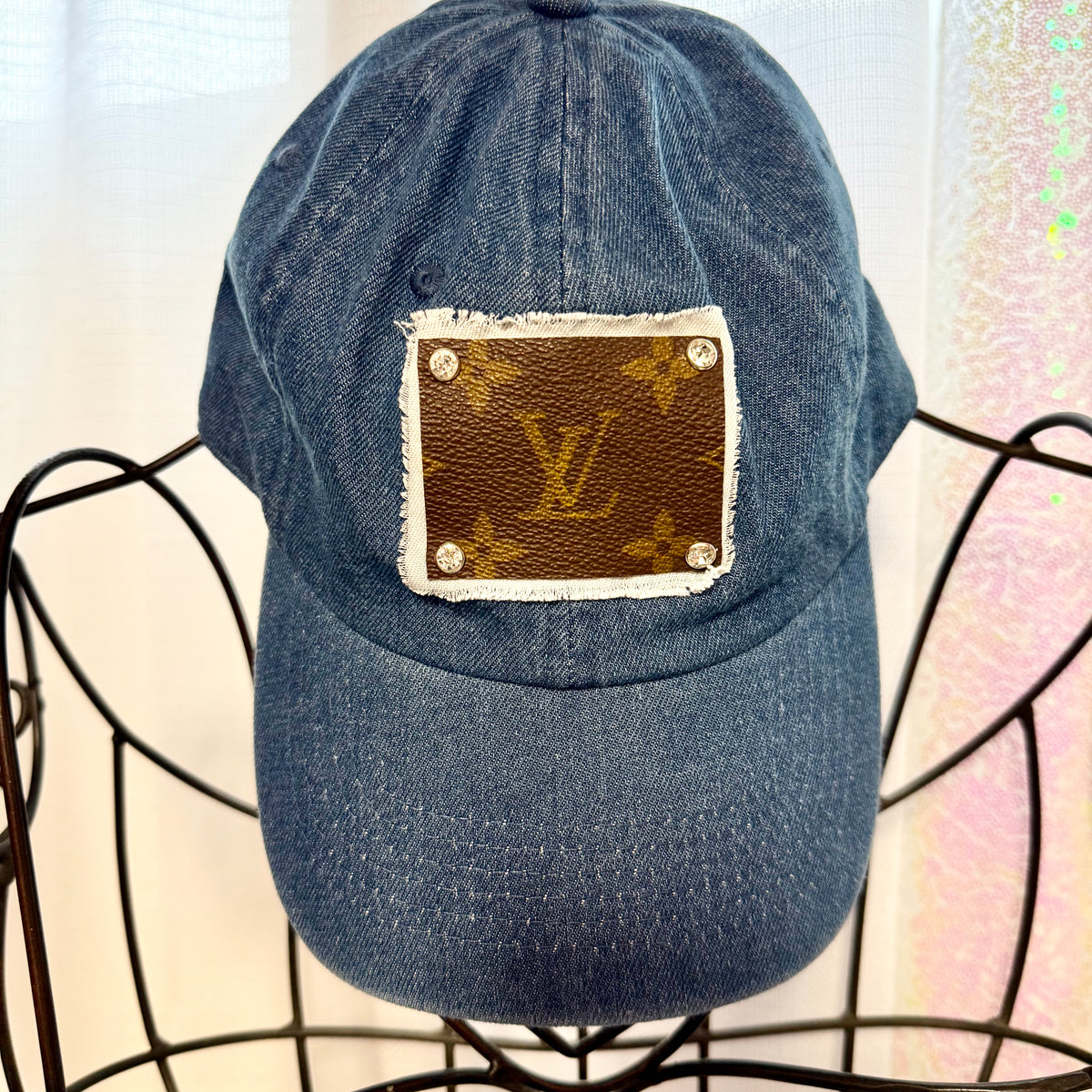 Upcycled LV Patched Denim Dad Cap *various colors available