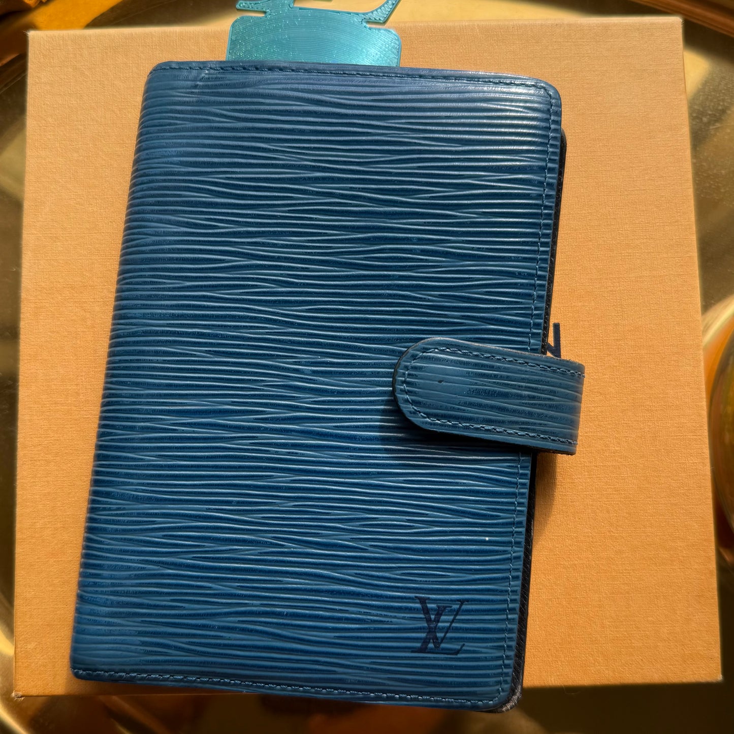 Authentic Preloved Vintage LV Agenda PM in Blue Epi Leather