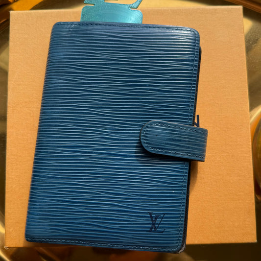 Authentic Preloved Vintage LV Agenda PM in Blue Epi Leather