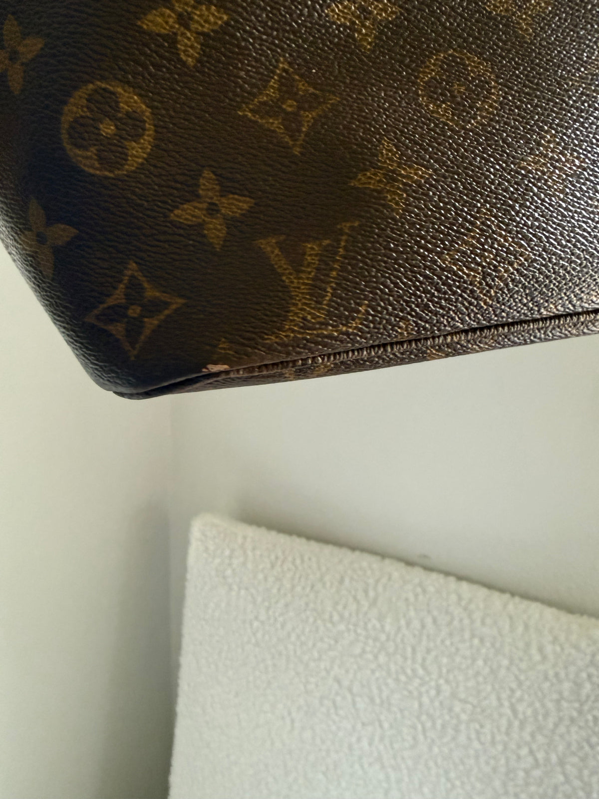Authentic Preloved Restored Rose Pink Leather LV Neverfull MM