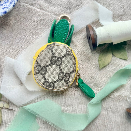 CRUEL SUMMER Zippy Pineapple || Handmade Upcycled Luxury Artisan Bag Charm
