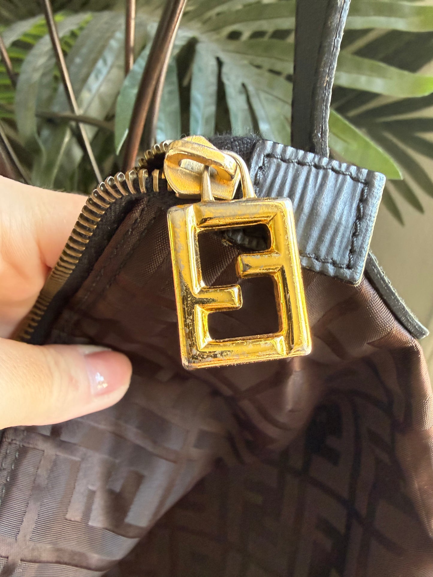 Authentic Preloved Vintage FENDI Zucca Canvas XL Vertical Bag