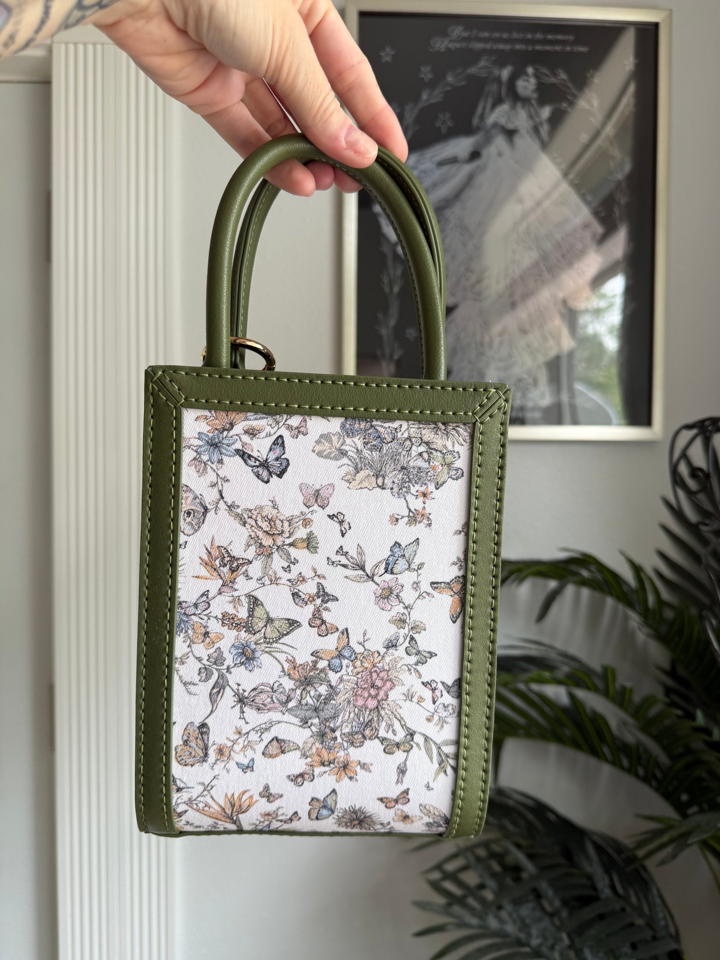 The HONEY Tote || Handmade Upcycled Luxury Dior Butterflies Dusty Bag
