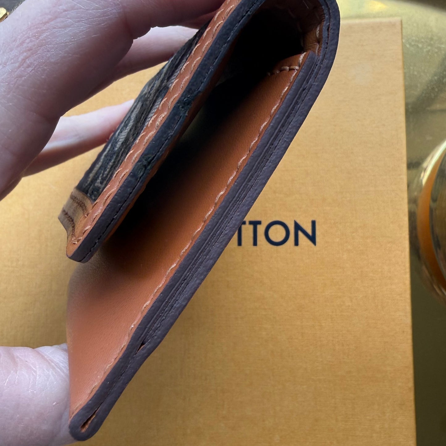{ MARCUS } Handmade Tan Leather + Di or Tapestry Mini Wallet