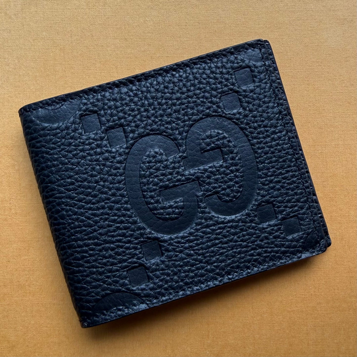 New Authentic GG Jumbo Wallet Black Leather
