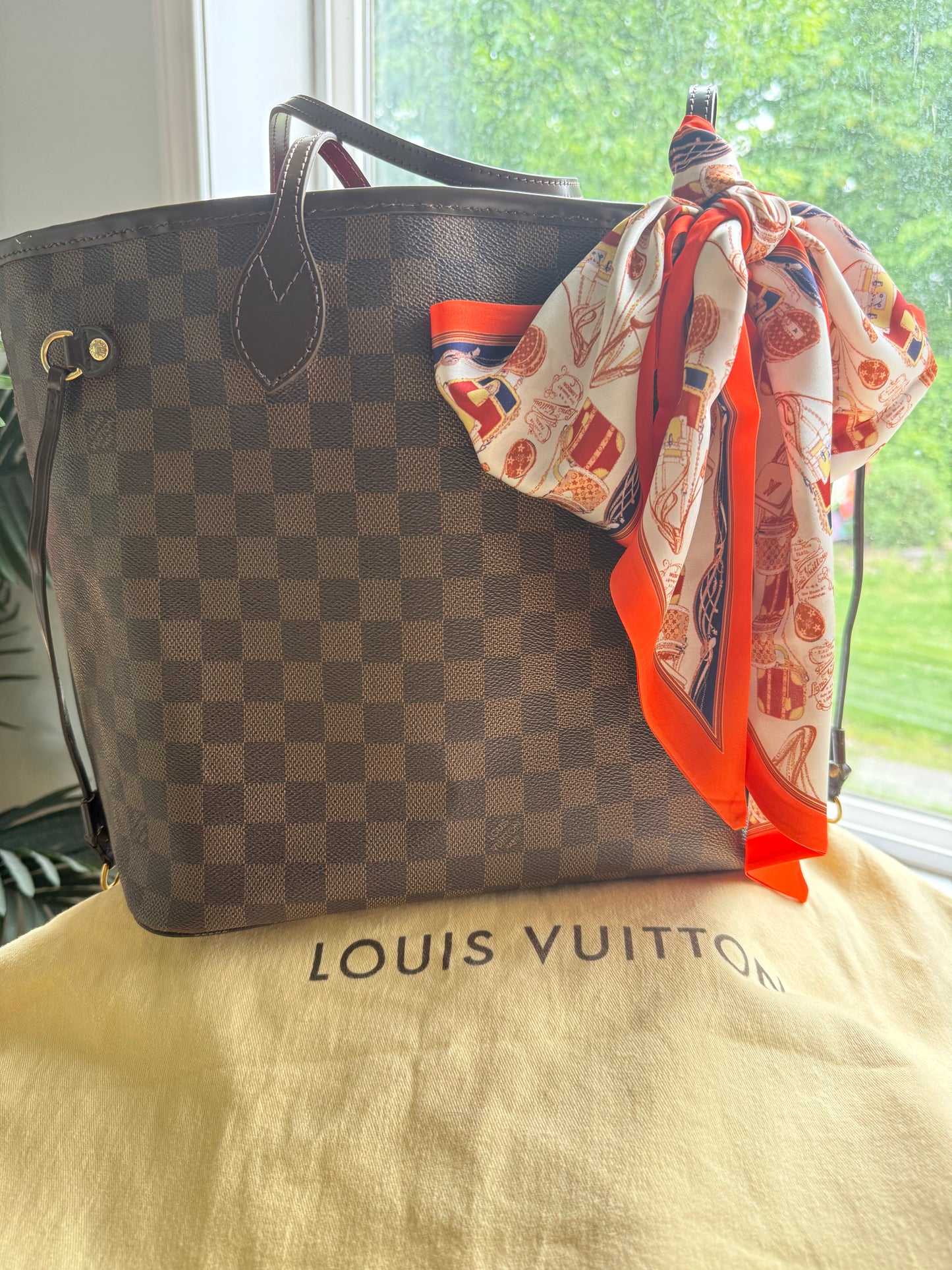 Preloved Authentic Restored LV DE Neverfull MM