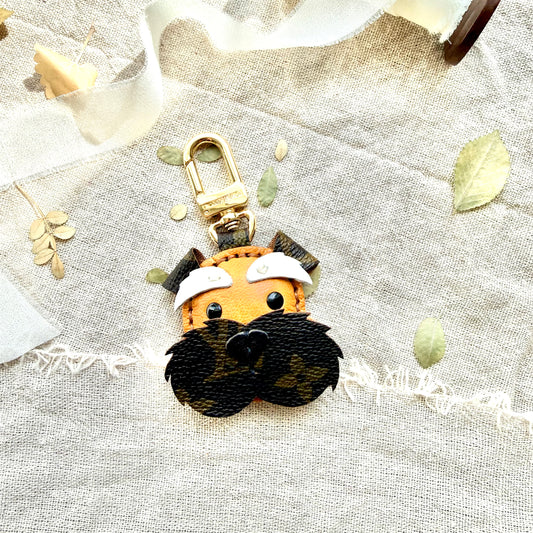 SUNNY the Schnauzer || Handmade Luxury Upcycled Dog Bag Charm