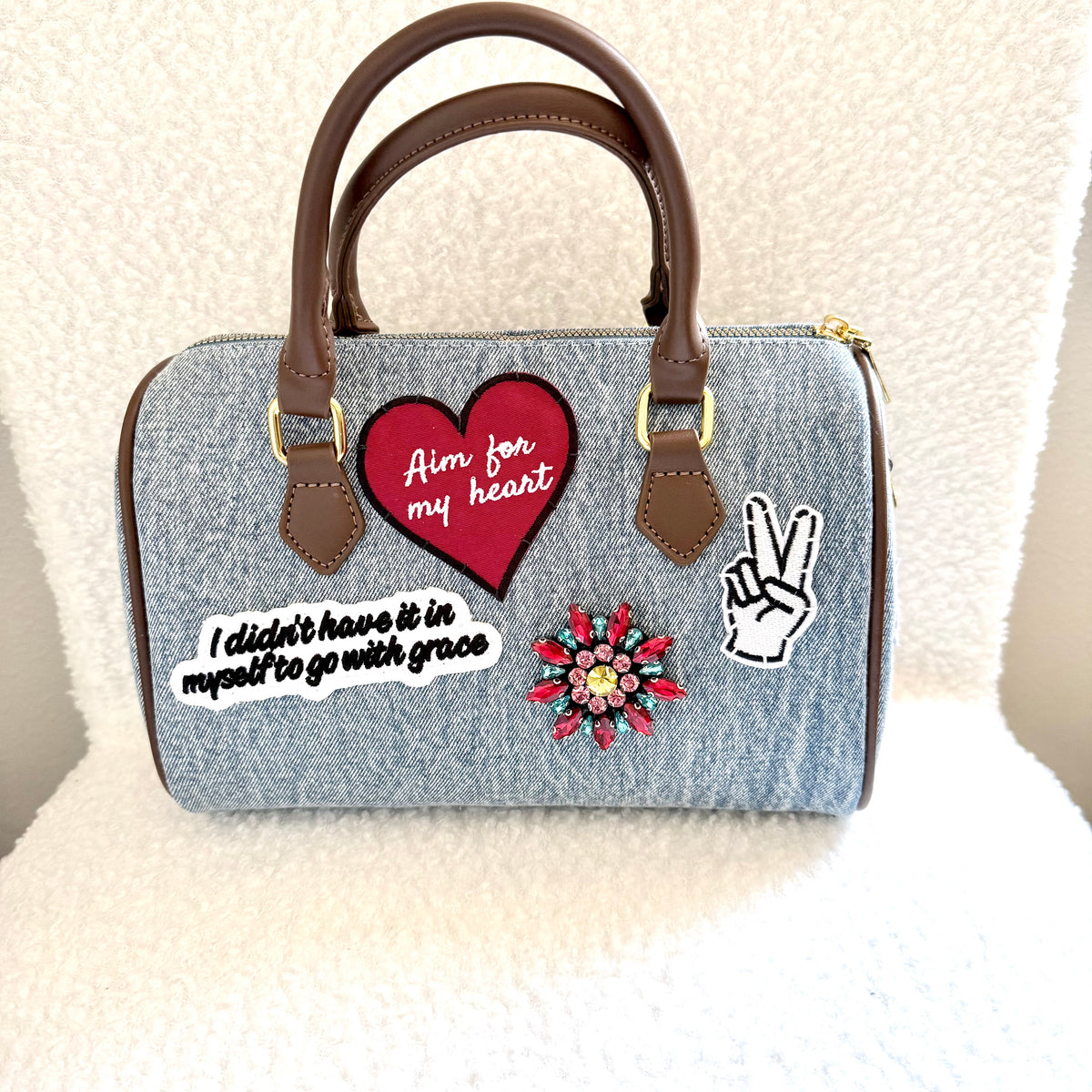 BLUE Boston 25 || Up-Cycled Artisan Denim Handbag No. 2