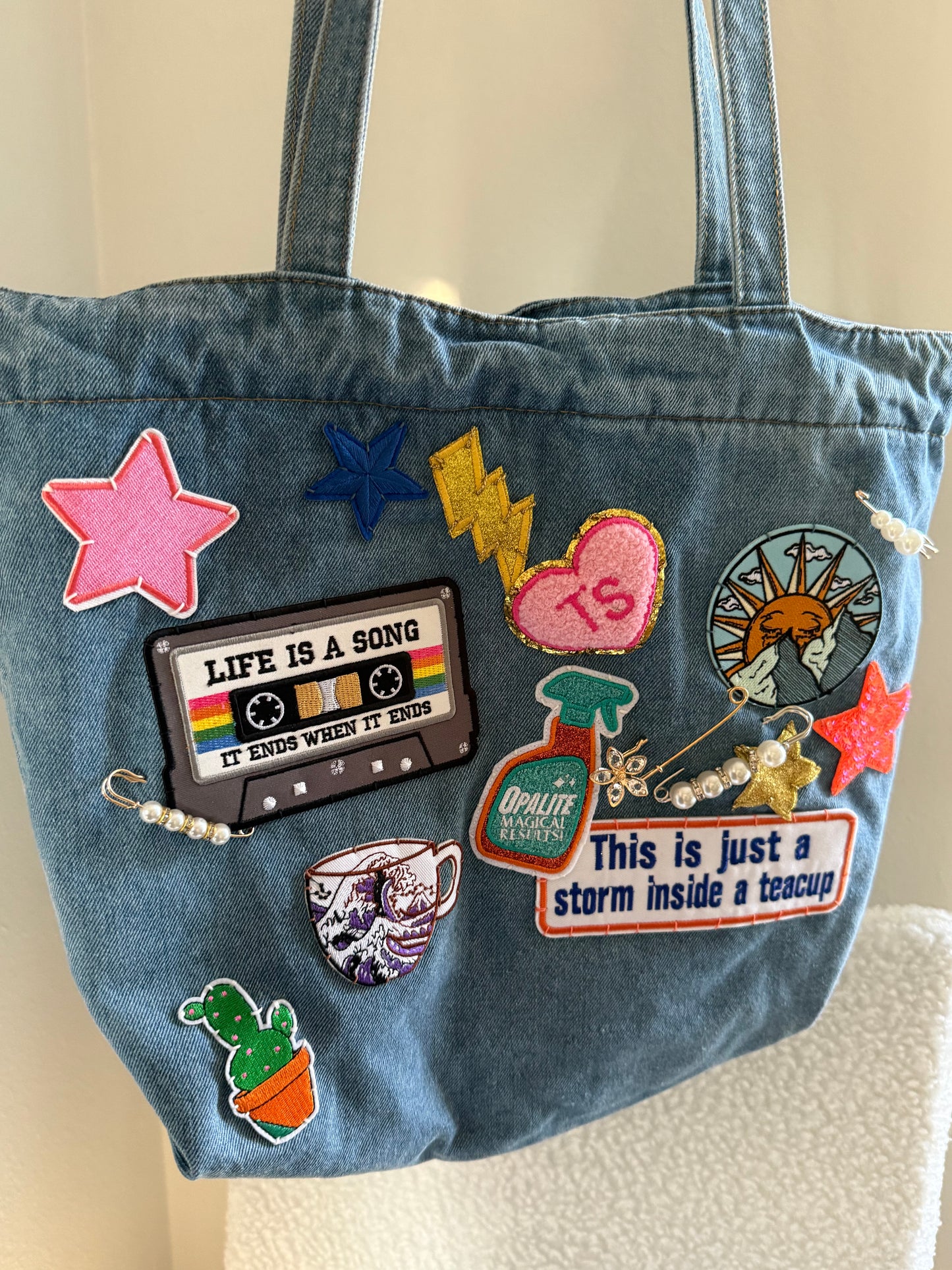 BLUE Tote 48 || Up-Cycled Artisan Patched Denim Tote Bag No. 1