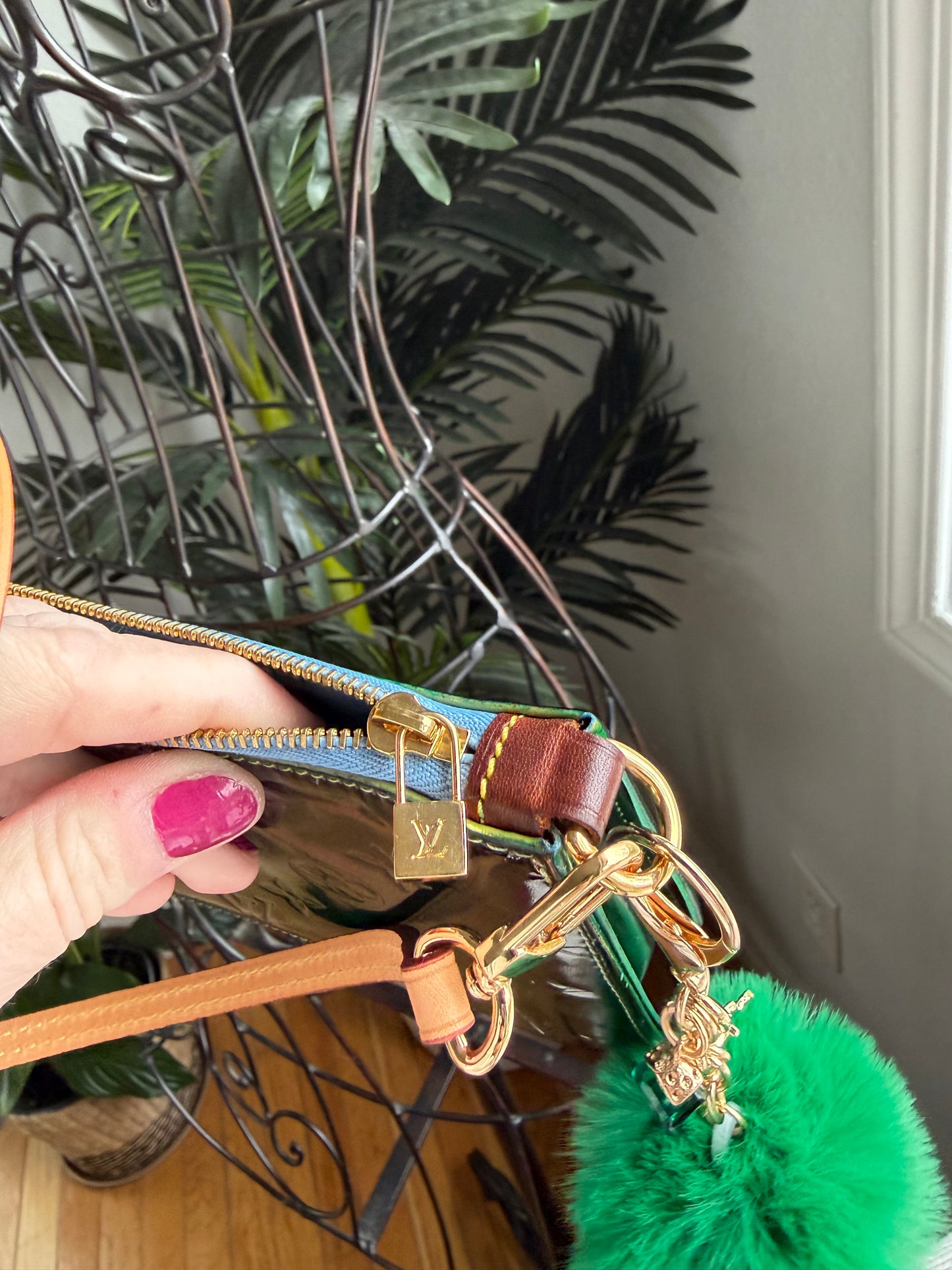 Authentic Preloved Reimagined Emerald Redye Vintage LV Lexington Handbag