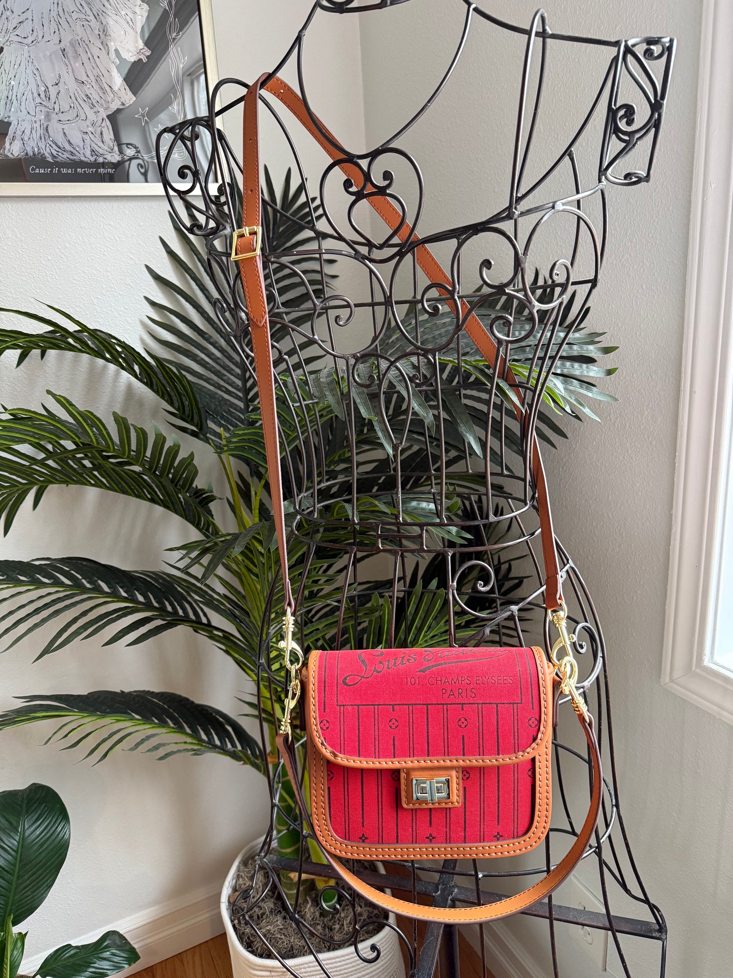 { AUGUSTINE } Handmade Saddle Bag - Red Neverfull Reimagined